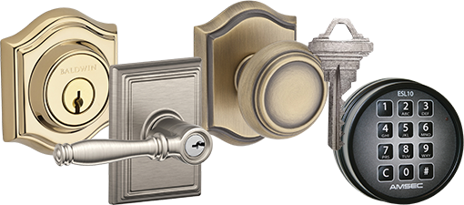 Residential door locks, key and safe lock