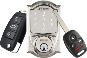 Residential Keyless Entry Smart Lock and Automotive Keys